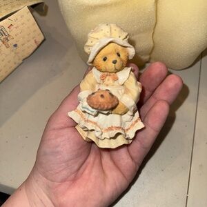 Cherished Teddies “Patience” Cream and Tan Bear with Bonnet